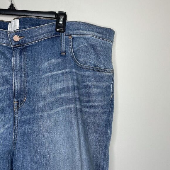 CASLON Womens Arden High Waisted Boyfriend Denim Jeans NEW Distressed Stretch 48 - Picture 3 of 9